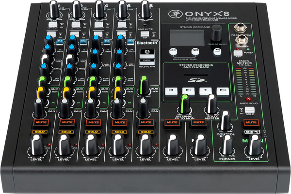 ONYX8 8-CHANNEL PREMIUM ANALOG MIXER WITH MULTI-TRACK USB